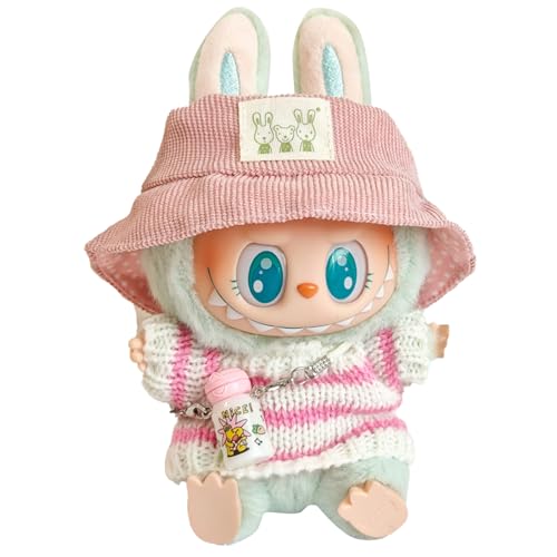 May Huang Bekleidung für 17cm Labubu Plüsch, Kuscheltier Kleidung Outfit nur Bekleidungs zubehör für 17cm Labubu Plush Pullover Hoodie Bekleidung DIY Kinder Geschenke (G)