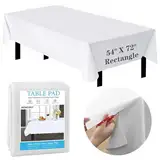 RINOZO Tischunterlage, wasserdicht, Deluxe, strapazierfähig, Vinyl-Tischschutz mit Flanell-Rückseite, passend für Tischschutz für Esstisch, 137,2 x 182,9 cm, rechteckig
