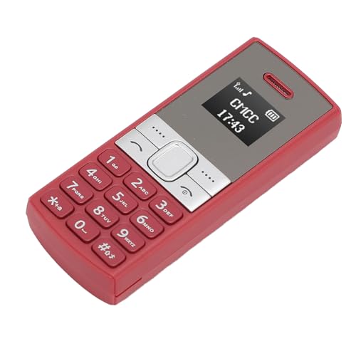 SUNGOOYUE Tragbares Miniatur -GSM 2G Music Player Dual SIM -Karten Slot Slot Strahlungs Band Telefon für Smartphone ABS 1 X Telefon (Rot)