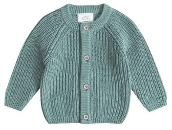 Stellou & friends Cardigan-Strickjacke für Mädchen und Jungen | Hochwertige Baby-Kleidung aus 100% Baumwolle | Gr. 86/92 - Pistachio Green Melange