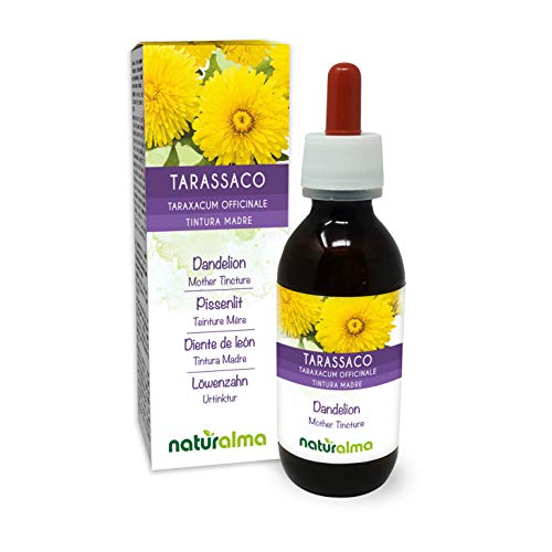 Löwenzahn (Taraxacum officinale) Wurzeln und Blätter Alkoholfreier Urtinktur Naturalma - Flüssig-Extrakt Tropfen 120 ml - Nahrungsergänzungsmittel - Veganer