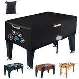 Kickertisch Abdeckung,420D Oxford Abdeckplane für Kickertisch Wasserdicht,Universal Tischkicker Abdeckung Outdoor mit Wasserdichten Streifen,Belüftungsöffnungen and 4 Reflektierenden Streifen Griffe