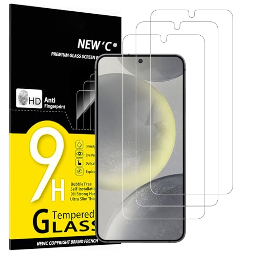NEW'C 3 Stück für Samsung Galaxy S24 5G für Panzerglas, Frei von Kratzern, 9H Härte, HD Displayschutzfolie, 0.33mm Ultra-klar, Ultrabeständig