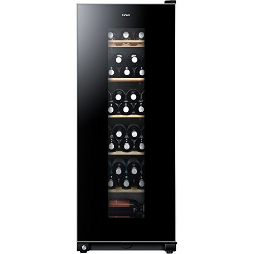Haier WS59GAE Weinkühlschrank für 59 Flaschen/Freistehend/UV undurchlässige Glasscheibe/Türschloss