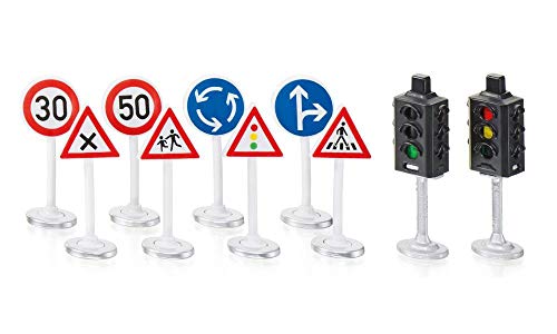 siku 5597, Ampeln mit Verkehrsschildern, Kunststoff, Multicolor, Vielseitig einsetzbar, Weiß