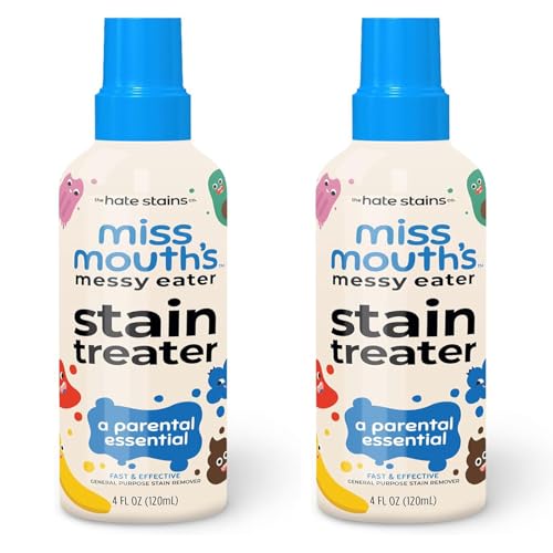2PCS Stain Treater Spray,Stain Remover Clothes - Newborn & Baby Essentials,Messy Eater Spots Cleaner,Suitable for food,coffee,clothing,grease,underwear,fabrics(8oz）