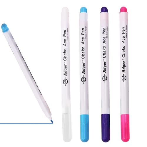 4 pcs trickmarker nähen,stift stoff schneiderkreide,wasserlöslich markierstifte,selbstlöschend für stifte,wasserlöslicher weiß fabric kreidestift,markierstift sticken,stoffmarkierstift（4 Farben）