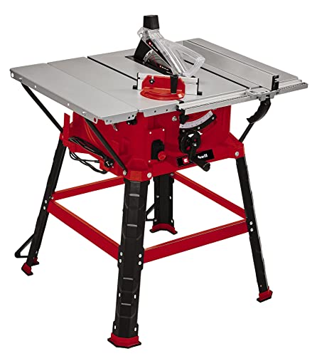 Einhell Tischkreissäge TC-TS 254 U (2.200 W, 80 mm Schnitthöhe, Ø 254 mm Sägeblatt, Winkelanschlag, Parallelanschlag, Auflagenvergrößerung, Staubabsauganschluss)
