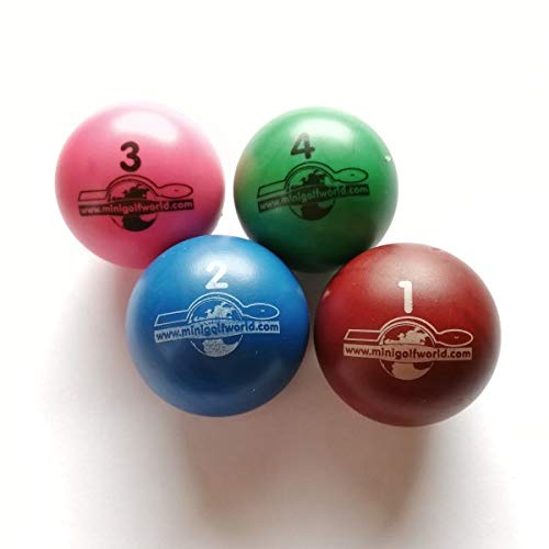 Minigolfbälle 4er Set (1-4), Spezialbälle für Hobbyspieler