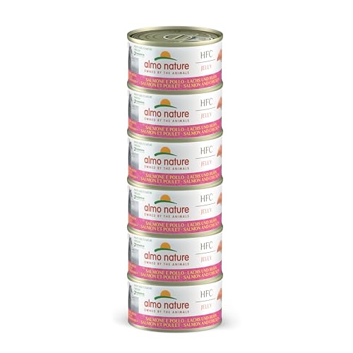 almo nature Megapack Katzenfutter nass - Lachs und Huhn - 6er Pack (6x70g)