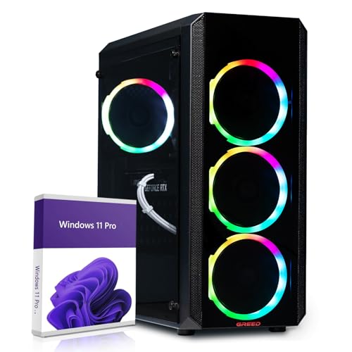 Greed® MK2 Lite - Entry Gaming PC mit AMD Ryzen 5 4600G + Radeon Vega 7 - Ultra Schneller RGB Computer + 4K Raytracing Rechner mit 4,2 GHZ - 16 GB DDR4 RAM - 512 GB SSD - WLAN + W11 Pro