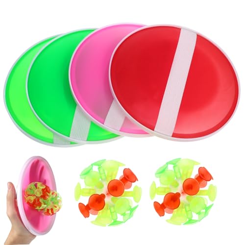MOLUCKFU Interaktives Saugnapfball Für Sticky Cricket Sucker Ball Zum Werfen Und Fangen 2 Bälle Zufälligen Farben Ideales Für Jungen Und ädchen Fördert Die Motorik Und Den