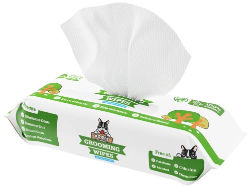 Pogi’s Feuchttücher für Hunde – unparfümiert & hypoallergen, aus Bambusfasern – 100 Stück