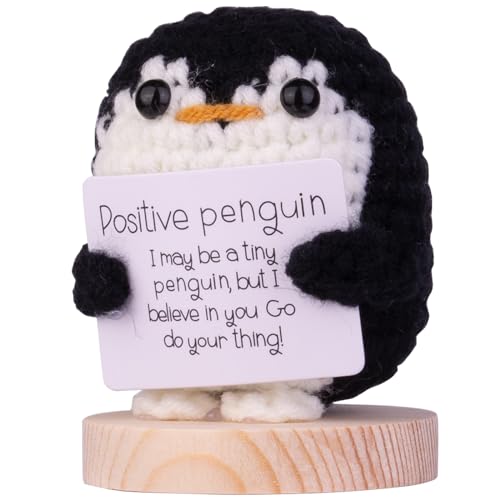 Mwmoeen Lustiger Positiver Pinguin, Positive Kartoffel Pocket Hug Geschenke Beste Freundin Geschenke für Freundin Kleine Geschenke für Frauen