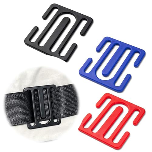 WeddHuis 3 Pcs Sicherheitsgurt Einsteller Auto/LKW Sitze Universal Sicherheitsgurt Lock Clips, Komfort Schultergurt Einsteller für Kinder (Schwarz)