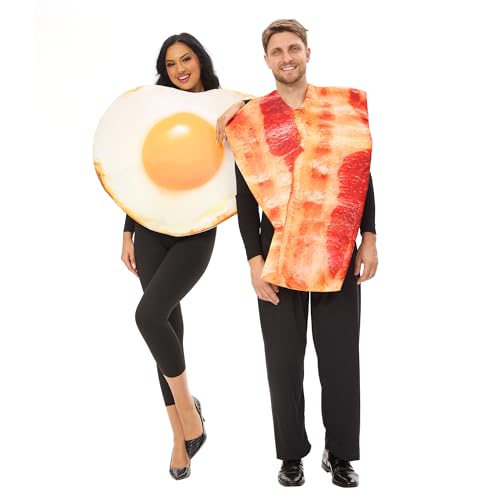 Funnlot Partnerkostüme Erwachsene,Partner Kostüm Halloween Erwachsene Bacon und Ei Kostüme Faschingskostüme Paare für Karneval Fasching Cosplay