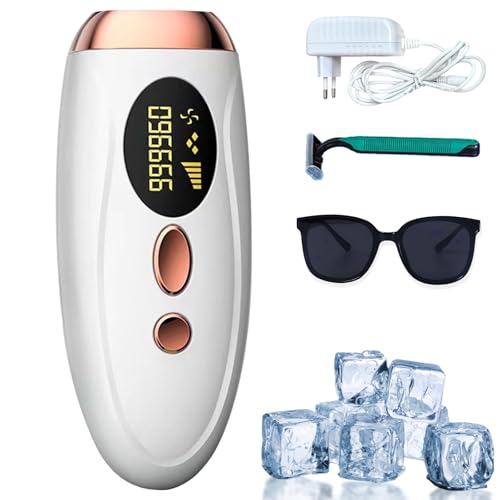 IPL Laser Haarentfernung, IPL Haarentfernungsgerät, IPL Geräte Haarentfernung Laser Mit Funktion Gefrierpunkt-Photonen, Schmerzfreie Haarentfernungsgerät zu Hause, Haarentfernungsgerät für Frauen