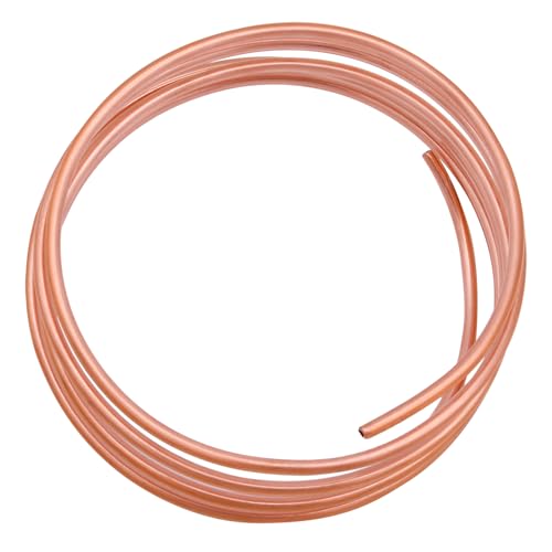 Uxney Kupferrohr, 6.35mm OD x 2 Meter x 0,7mm Dicke Kühlung Kupferrohre für DIY -Kunsthandwerk, Schmuck, Handwerk und Industrie.