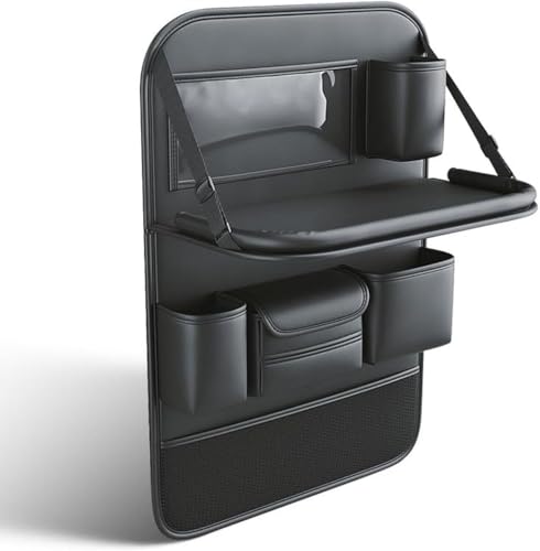 WEIQQI Autositz Rücksitz Organizer für VW Arteon Shooting Brake Wagon Estate, Auto Rückenlehnenschutz Sitzschutz Multifunktional Rücksitz Organizer Rückenlehne Schutzmatte