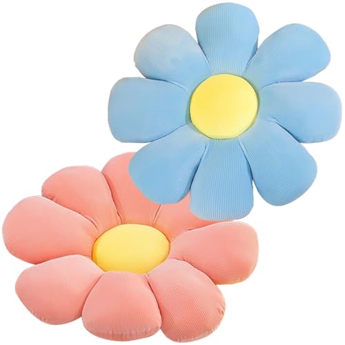 Asfrode 2 Stück Blumenkissen, Kissen Blumenform Blume Kissen Bodenkissen Sitzkissen Schlafsofa Kissen Möbel Innenkissen für Schlafzimmer Sofa Stuhl Dekoration
