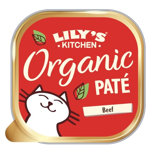 Lily's Kitchen Mit natürlichen Zutaten hergestellt Pastete in der Schale für ausgewachsene Katzen Bio- Rindfleisch Getreidefreie Rezeptur 19 x 85g