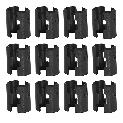 Jamiikury 50 Stück schwarze Draht-Regal-Clips – Regalschloss-Clips für 1,27 cm Rohrregale – langlebiger Kunststoff-Ersatz für Draht-Regalsystem (passend für Rohre mit 1,27 cm Durchmesser, 25 Paar)