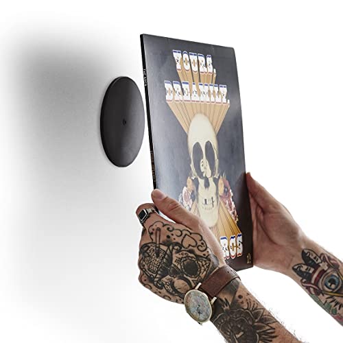 Twelve Inch Schallplatten, das an Ihrer Wand schwebt, Ohne Rahmen Ohne sichtbare Beschläge Original 4ECO - Schwarz