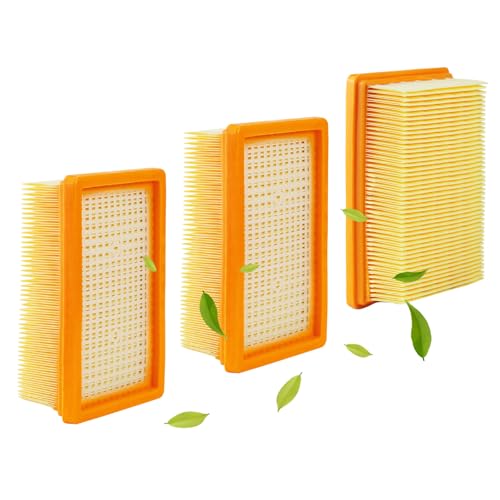 3 Stück für Kärcher Staubsauger Filter Set, für Kärcher WD4/WD5/WD6/MV4/MV5/MV6 Flachfaltenfilter, für Kärcher Nass-/Trockensauger, Industriesauger, Mehrzwecksauger Ersatz