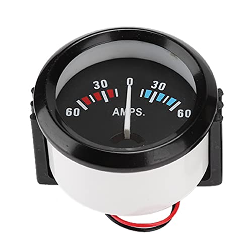 Rundes 2-Zoll-52-mm-Auto-Amperemeter-Voltmeter, 60-0-60A-AMP-Messgerät, Voltmeter, Universell Elektrisches Voltmeter-Messgerät für Truck Marine ATV UTV Messgeräte