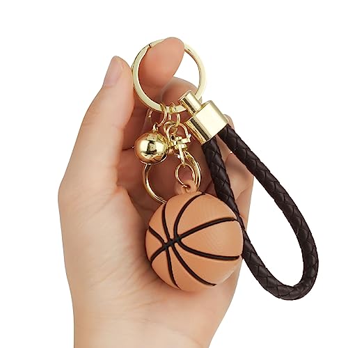 Cobee Basketball Geschenk Schlüsselanhänger, Neuartiger Sportball für Jungen, Sportfan, Inspirierende Geschenk Schlüsselanhänger für Kinder, Partygeschenke, Belohnungsgeschenk (braun)