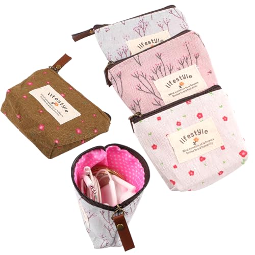 5 Stück Kleiner Geldbeutel Damen, Geldbörse Mit Reißverschluss, Tragbare Mini Portemonnaie, Kosmetiktasche, Tasche Für Münzen, Karten, Schlüssel