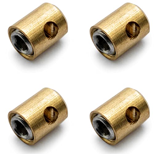 Easyboost Schraubnippel Ø5x6mm für Gaszug Bowdenzug Gasgriff Gaskabel Nippel Vergaser für Roller 50ccm Schaltmoped Gartenmäher (4 Schraubnippeln)