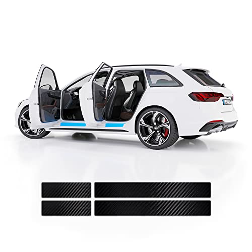 Blackshell® Basic Einstiegsleisten Schutz kompatibel mit Škoda Octavia Limousine | Typ NX5 | Bj. 2019-2024 Carbon Matt - passgenaue Lackschutzfolie inkl. Profi Rakel