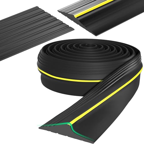 Garagentor Dichtung 3 Meter Garagentor Schwellendichtung,universeller Schwellendichtung Wetterfest bodenabdichtung DIY-Dichtungsstreifen-Ersatzgummi,Garagen sauber und trocken zu halten (Schwarz)