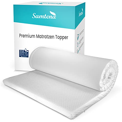 Samtena viscoelastischer Matratzentopper Deluxe mit Memory Foam Effekt, 180x200x5cm