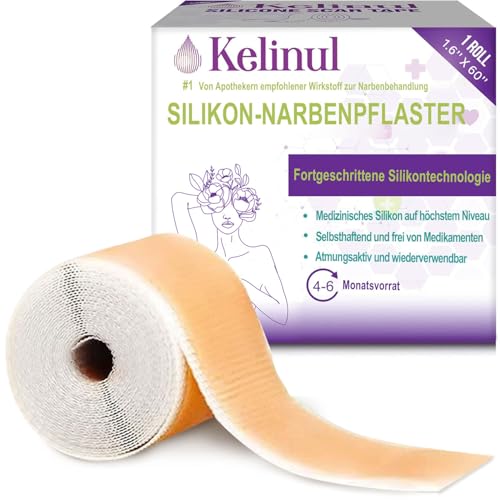 Silikonpflaster für narben: Silikon-Narbenband, Rolle (4,1 cm x 152,4 cm), wiederverwendbar.