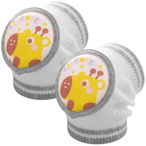 Baby Knieschoner Baumwolle Netz Krabbelknieschoner Kinder Knieschützer Knie Ellenbogen Pads kriechen Sicherheit Schutz Kleinkinder Mädchen und Jungen für 0-4 Jahre (Giraffe)
