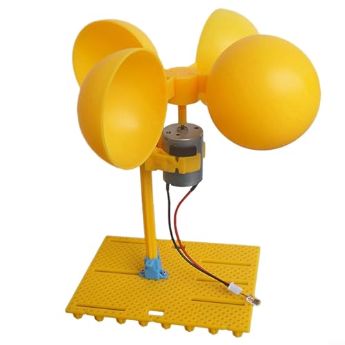 Floweringbeter Pädagogisches Windkraft-Generator-Set, Gleichstrom-Motorblätterhalter, wissenschaftliches Experimentier-Set, Physik-Lernwerkzeug für Kinder, Innovationsbewusstsein