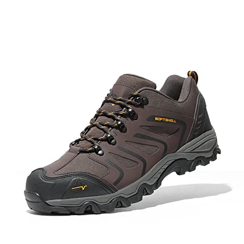 NORTIV 8 Herren Wanderschuhe Trekkingschuhe Outdoorschuhe Wasserdicht Hiking Shoes Kletterschuhe Bergsteigen Klettern Wandern Schuhe BRAUN/SCHWARZ/BRAUN 160448_Low-E Größe 48 (EUR)