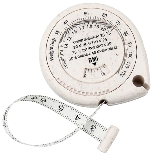 1 Stück Körpermaßband mit BMI,Körpermassband 150 cm,Körper Maßband,Massband Körper,Schneider Maßband,Fitness Gadgets für Männer und Frauen Körpermessung Überwachung BMI
