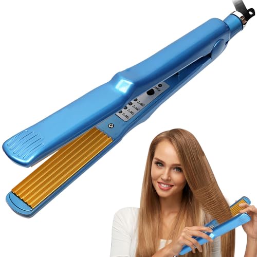 Vmxlso Kreppeisen für Die Haare, Kreppeisen Haare, Crepe Eisen Haare mit 4 Temperaturstufen, Crimper Hair Schnellaufheizung, Kreppeisen für Flauschige Frisur & Volumen Maisstyling Werkzeug