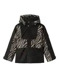 NAME IT Mädchen NKFSLOPE10 SKI Jacket AOP FO Schneejacke, Desert Taupe/AOP:Zebra, 122