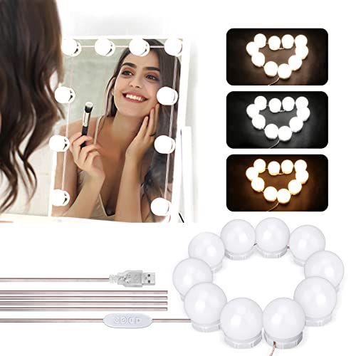 Weihnachtsgeschenke für Frauen, Winzwon LED Spiegelleuchte, Geschenke für Freundin, Mama, Schminktisch Beleuchtung Schminklicht Spiegellampe Makeup Lampe (Ohne Spiegel)