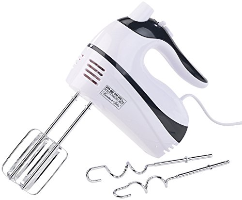 Rosenstein & Söhne Handmixer: Handrührer mit 5 Geschwindigkeiten & Turbo, 4 Haken, bis 500 Watt (Rührgerät, Rührer, Küchenhelfer)