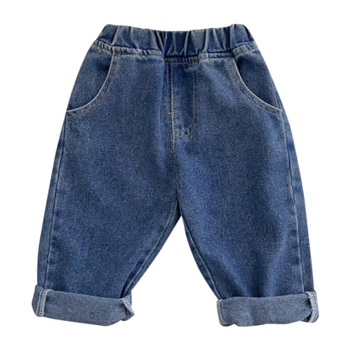 ACMEDE Blau Jeans Baby Mädchen Jungen Jeanshose Gr. 68/74/80/86/92/98/104/110, Kleines Kind beige Jeanshose Denim Pants Mädchen Gerade geschnittene Jeans 6 Monate-5 Jahre
