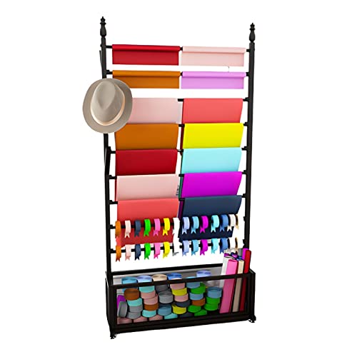 Robuster Schalhalter aus Metall – 70/90 cm lang, freistehender Präsentationsständer für Geschenkpapier/-bänder/Stoff für Floristen/Geschenkartikelgeschäfte