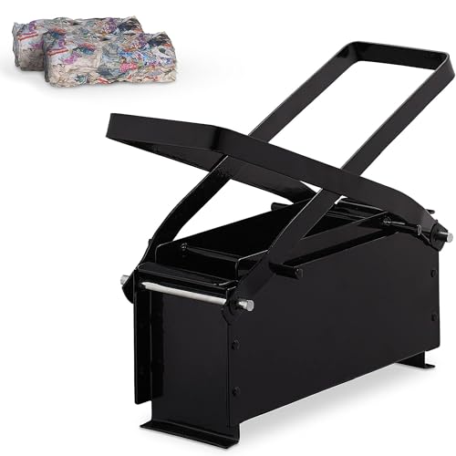 FISHTEC - Papierbrikettierpresse - Papierpresse, Presse Papier Karton Zeitungen, Handwerkliches Feuer Anzünden, Für Jede Art von Papier, Wirtschaftlich und Praktisch - Robuste Eisenschwarzpresse