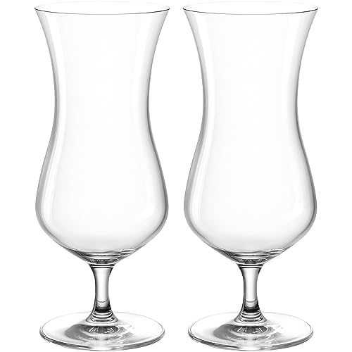 Leonardo Il Mondo Hurricane Gläser 2er Set - Cocktailglas aus Kristallglas, hochwertig verarbeitet - Inhalt 520 ml - Spülmaschinengeeignet - 2 Cocktail Gläser transparent, 064991