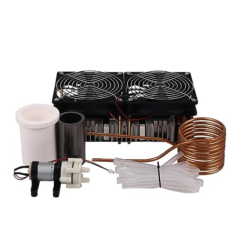Induktionsheizspule, 2500 W ZVS Induktionsheizung Hochfrequenz-Induktionsheizung Leiterplatte geschmolzenes Metall + Spule + Tiegel + Pumpe