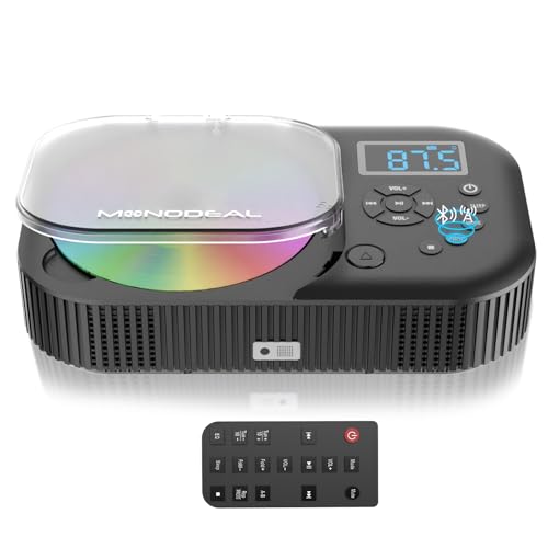 NEU 2025 CD Player Tragbar, Monodeal CD Player Bluetooth mit Radio FM, Wiederaufladbar Tragbarer CD Player mit Lautsprecher, Discman CD Player, Unterstützung AUX/USB